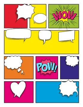 Comic book page Illustrazione stock