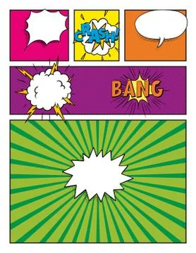 Comic book page Stock Illustration