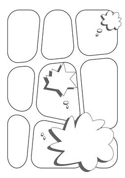 Comic Book Page Layout Template Stock Illustration