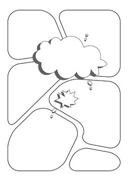 Comic Book Page Layout Template in gray background Stock-Illustration