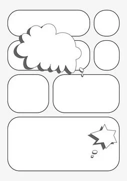 Comic Book Page Layout Template Stock-Illustration