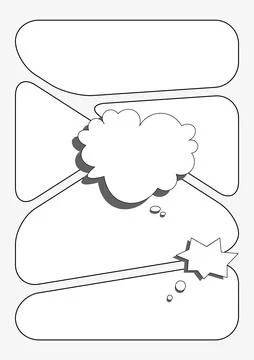 Comic Book Page Layout Template Stock Illustration