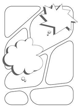 Comic Book Page Layout Template Stock Illustration