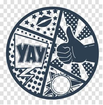 Comic Book Page silhouette Stock Illustration