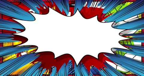 Comic Book Page Speech Bubble on red Stock Footage 166716398