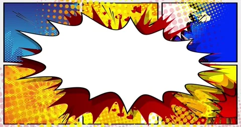 Comic Book Page Speech Bubble Stock Footage 167393023