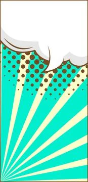 Comic book page with speech bubble and sound effect. Retro background mock-up Stock Illustration