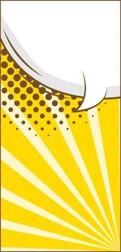 Comic book page with speech bubble and sound effect. Retro background mock-up Stock Illustration