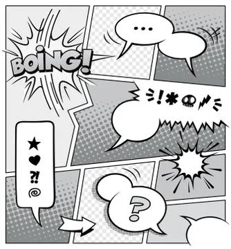 Comic Book Page Template Stock Illustration