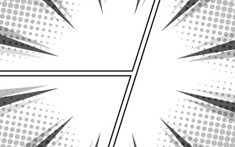Comic book page template with radial effect Stock Illustration