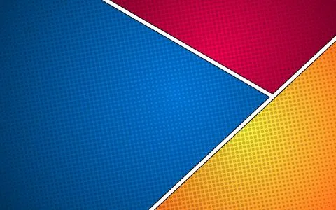 Comic Book Page Template with Radial Halftone Effects and Rays in Pop Art S.. Stock Illustration
