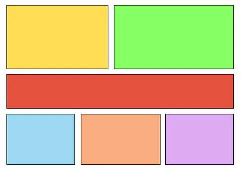 Comic book panel colorful empty boxes Illustrazione stock