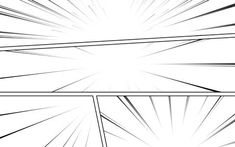 Comic book panel scene background. comic strip template with halftone sunbu.. Stock Illustration