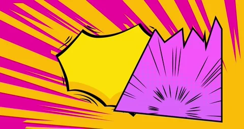 Comic book pink and yellow background animation Stock Footage 290824418