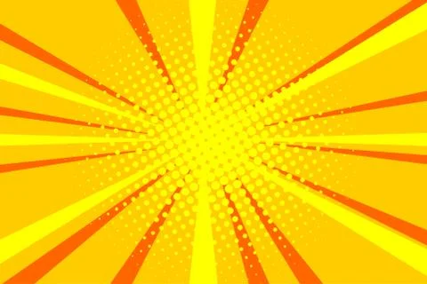 Comic book pop art strip radial backdrop Stock Illustration