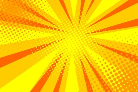 Comic book pop art strip radial backdrop Stock Illustration