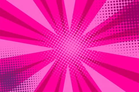 Comic book pop art strip radial backdrop Stock Illustration