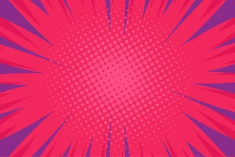 Comic book pop art strip radial backdrop Stock Illustration