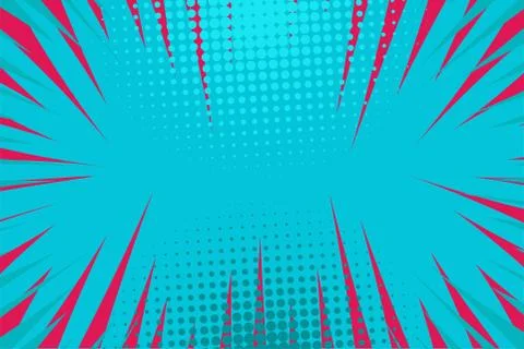 Comic book pop art strip radial backdrop Illustrazione stock