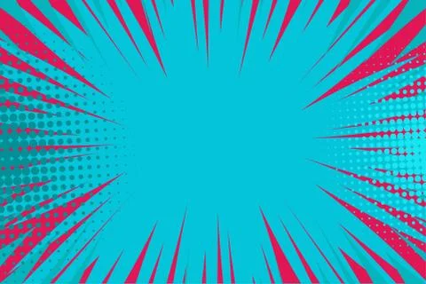 Comic book pop art strip radial backdrop Stock Illustration