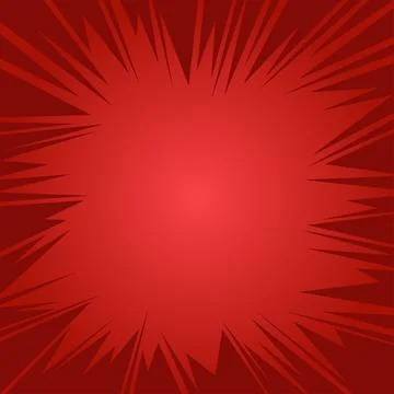 Comic book pop art strip radial on red background. Stock Illustration