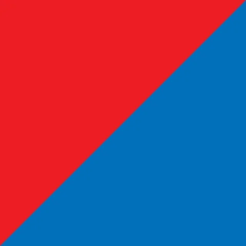 Comic Book Pow Speech Bubble On red and blue Screen Background Stock-Footage 106880061