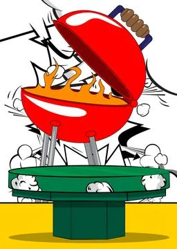 Comic Book Product podium stage for mockup presentation with Burning wood i.. Stock Illustration