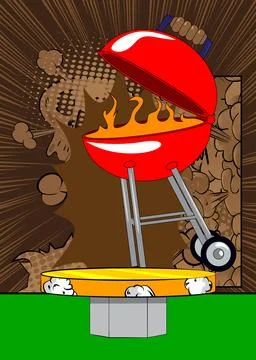Comic Book Product podium stage for mockup presentation with Burning wood i.. Stock Illustration
