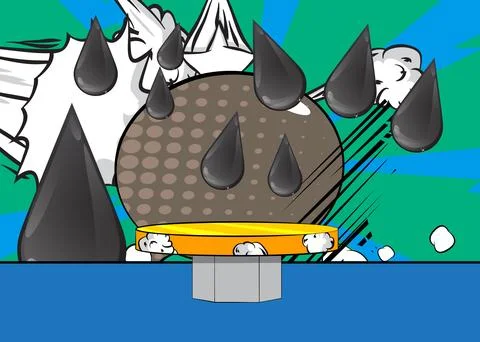 Comic Book Product podium stage for mockup presentation with Oil Drop. Retr.. Stock Illustration