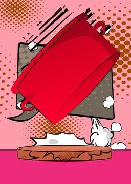 Comic Book Product podium stage for mockup presentation with Kitchen Pot. R.. イラスト素材