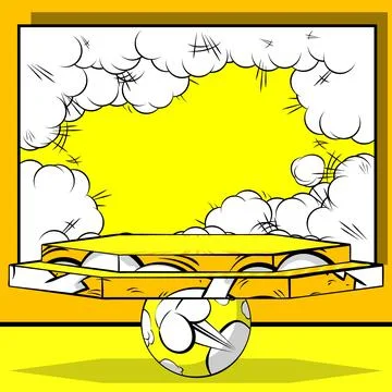 Comic Book Product Presentation Scene. Advertising podium. Pop art stage fo.. Stock Illustration