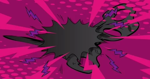 Comic Book purple and black background animation Stock Footage 283605614