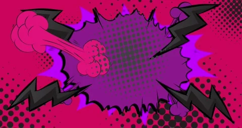 Comic Book purple and black background Stock Footage 283605633