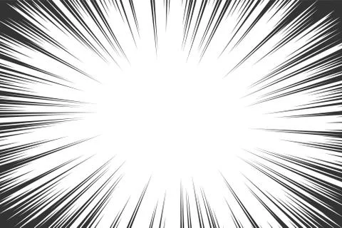 Comic book radial lines background. Manga speed frame. Explosion vector illus Stock Illustration
