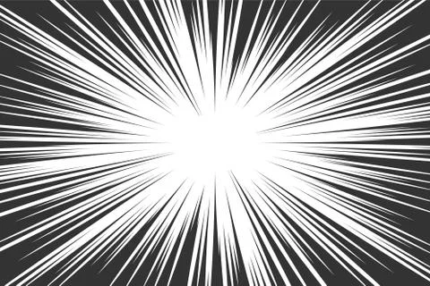 Comic book radial lines background. Manga speed frame. Explosion vector illus Stock Illustration