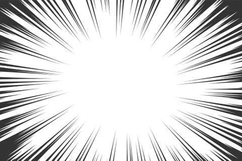 Comic book radial lines background. Manga speed frame. Explosion vector illus Illustrazione stock