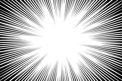 Comic book radial lines background. Manga speed frame. Explosion vector illus Stock Illustration
