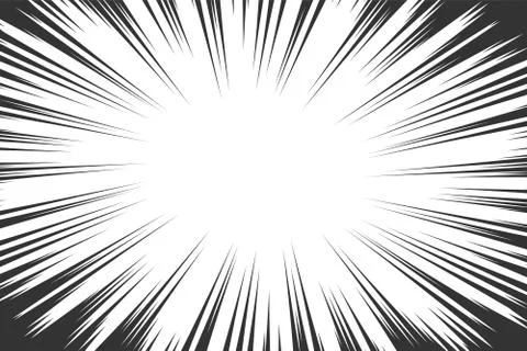 Comic book radial lines background. Manga speed frame. Explosion vector illus Stock Illustration