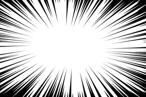 Comic book radial lines background. Manga speed frame. Explosion vector illus Stock Illustration