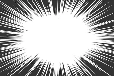 Comic book radial lines background. Manga speed frame. Explosion vector illus Stock Illustration