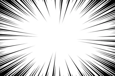 Comic book radial lines background. Manga speed frame. Explosion vector illus Stock Illustration