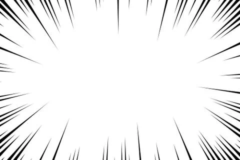 Comic book radial lines background. Manga speed frame. Explosion vector illus Stock Illustration