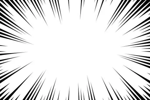 Comic book radial lines background. Manga speed frame. Explosion vector illus Stock Illustration
