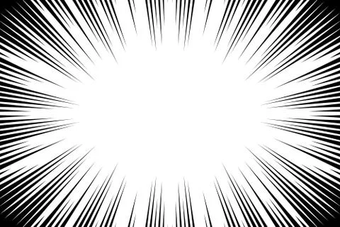 Comic book radial lines background. Manga speed frame. Explosion vector illus Illustrazione stock