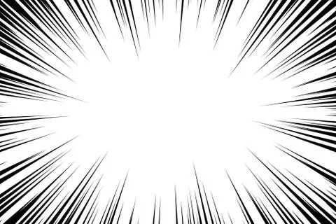 Comic book radial lines background. Manga speed frame. Explosion vector illus Stock Illustration