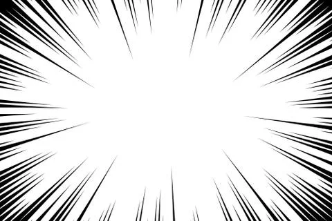 Comic book radial lines background. Manga speed frame. Explosion vector illus Stock Illustration