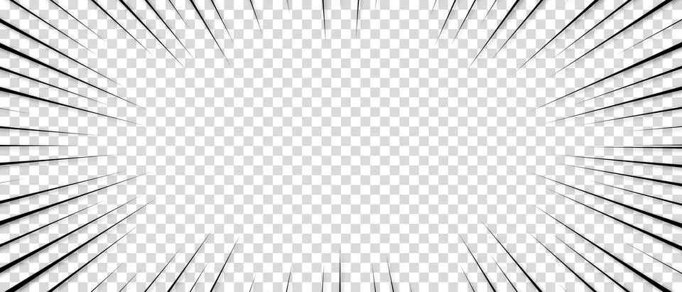 Comic book radial lines background Stock Illustration