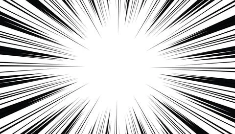 Comic book radial lines background. Manga speed frame. Stock Illustration