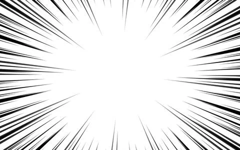 Comic book radial lines background. Manga speed frame. Explosion vector ill.. Stock Illustration