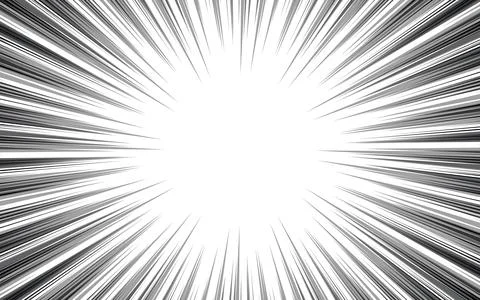 Comic book radial lines background. Manga speed frame. Explosion vector ill.. Illustrazione stock